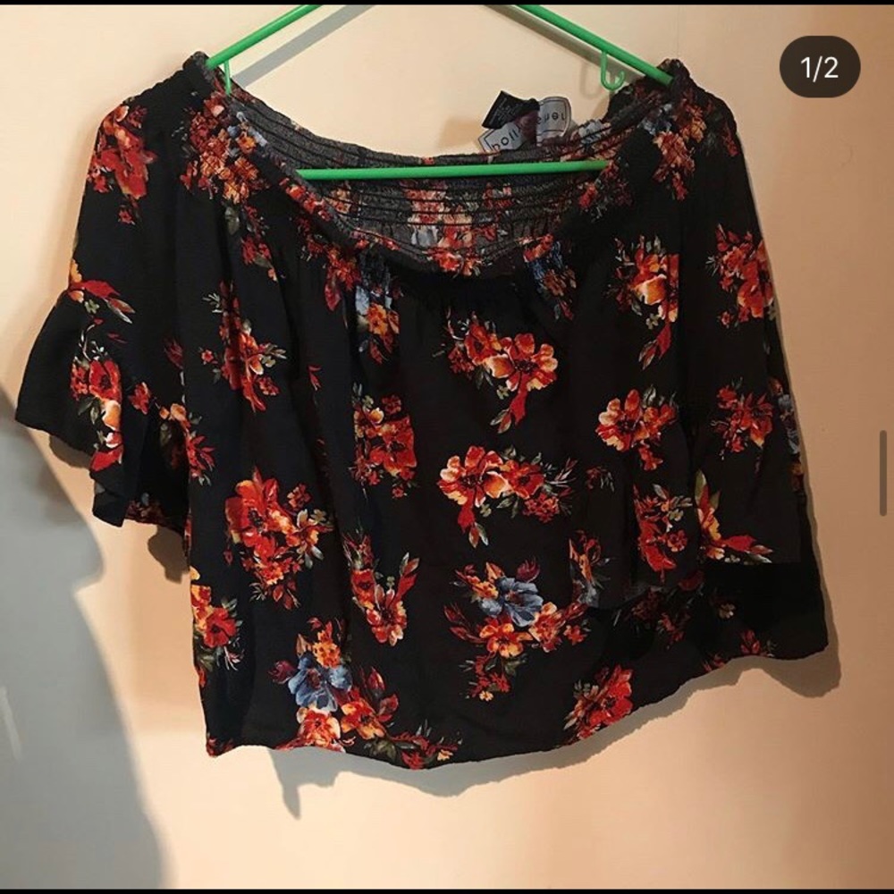 floral off shoulder blouse